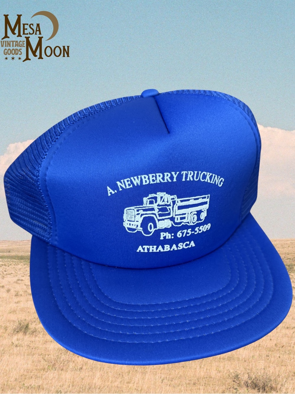 Vintage Blue Mesh Trucker Hat
